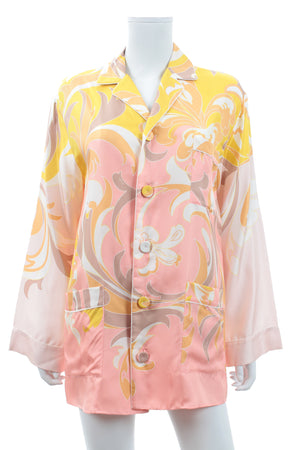 Emilio Pucci Silk-Twill Printed Pyjama Shirt