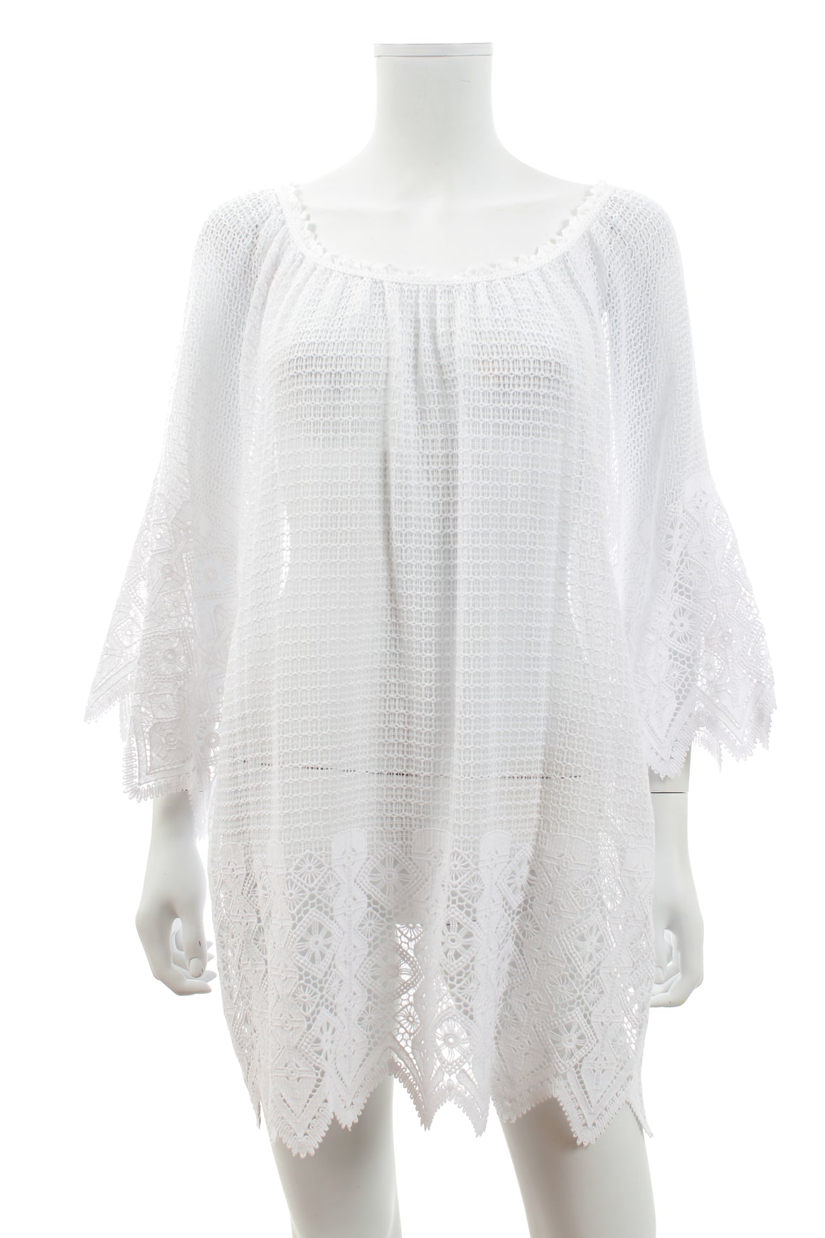 Miguelina Crochet-Lace Cotton Cover Up
