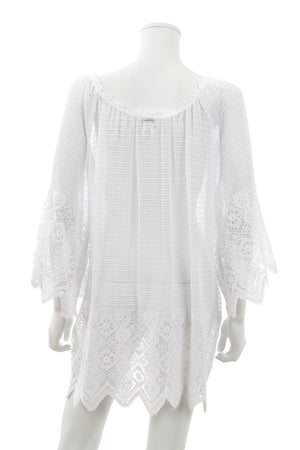 Miguelina Crochet-Lace Cotton Cover Up