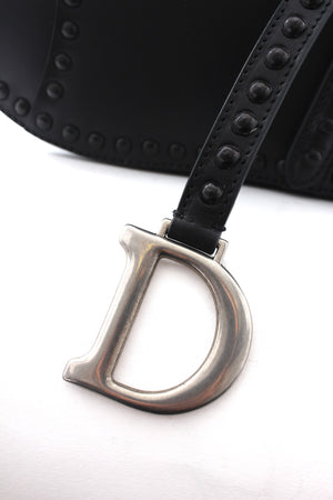 Dior Limited Edition Studded Leather Saddle Bag