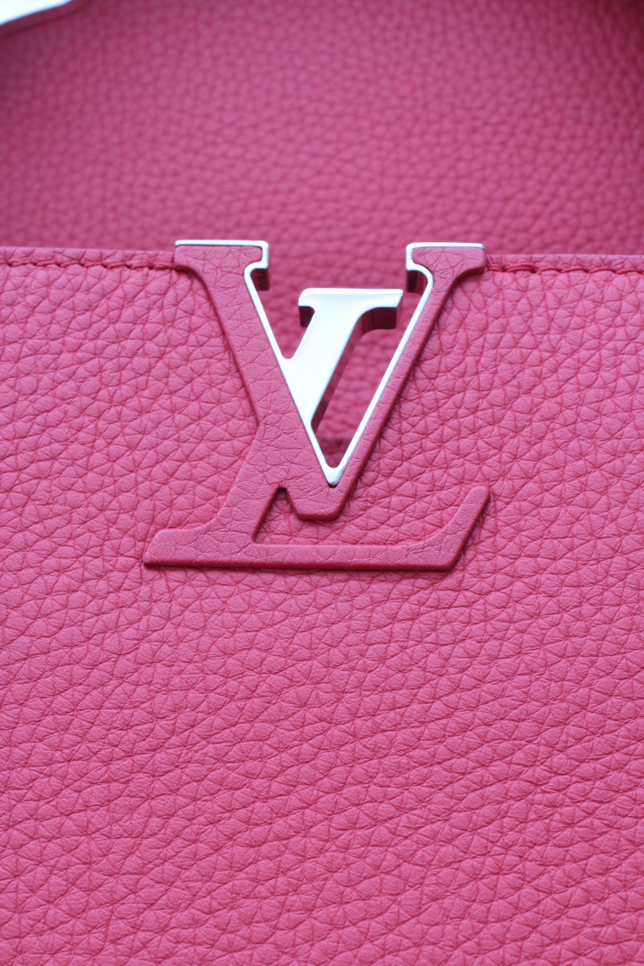 Louis Vuitton Navy Blue Capucines Python Handle Bag – The Closet