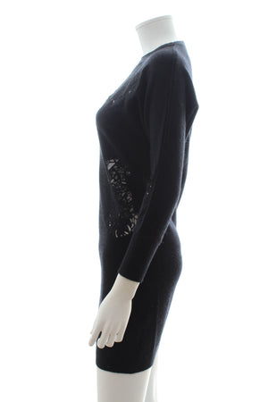 Stella McCartney Lace Applique Wool-Cashmere Sweater Tunic