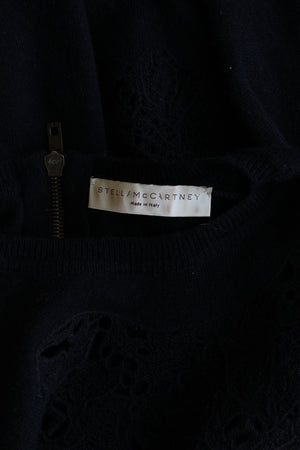 Stella McCartney Lace Applique Wool-Cashmere Sweater Tunic