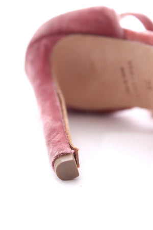 Chloe Gosselin Velvet Strap Sandals