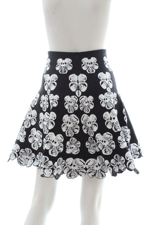Alaïa Orchid Knit Flared Skirt - Runway Collection