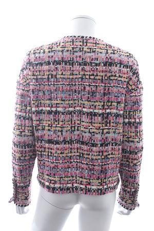 Chanel Multi-coloured Collarless Tweed Jacket