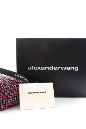 Alexander Wang Wangloc Medium Pouch Rhinestone Mesh Bag