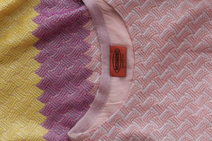 Missoni Sleeveless Metallic Colour Block Crochet Knit Dress