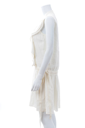 Chloe Ruffle-Trimmed Sleeveless Linen Dress