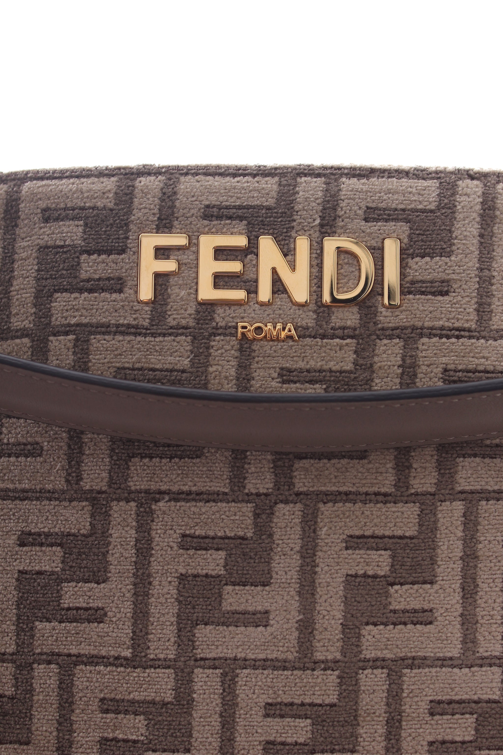 Fendi O'Clock Logo-Jacquard Chenille Tote Bag - Closet Upgrade