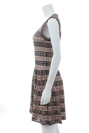 Alaia Striped Jacquard Stretch-Knit Mini Dress