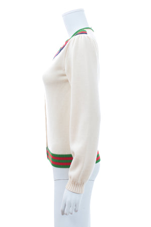 Gucci Girls Stripe-Detailed Wool Cardigan