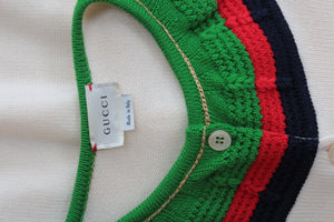 Gucci Girls Stripe-Detailed Wool Cardigan