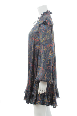 Maje 'Riley' Paisley Printed Ruffled Mini Dress