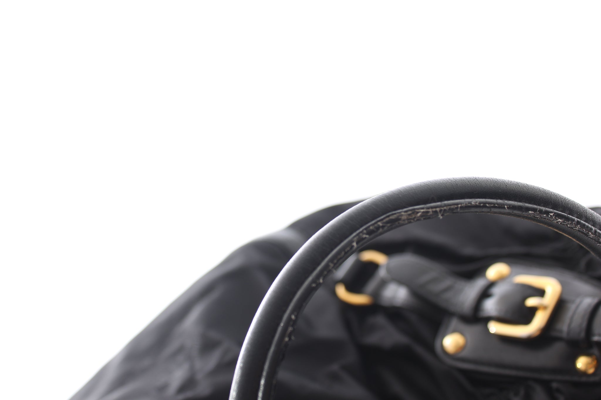 Prada Nylon and Leather Buckle-Detail Shoulder Bag - Closet Upgrade