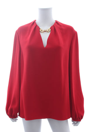 Valentino Vlogo Chain-Detailed Cady Blouse - Current Season