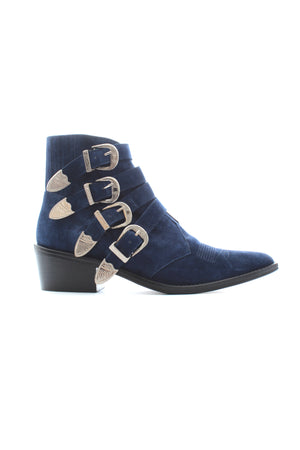 Toga Pulla Suede Buckled Ankle Boots