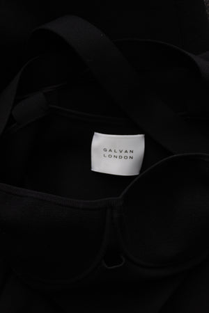 Galvan Diana Cutout Stretch-Knit Midi Dress