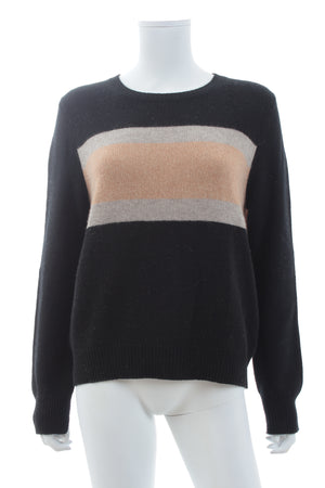 Allude Colour Block Wool and Cashmere Sweater