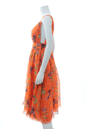 Fausto Puglisi Printed Silk-Chiffon Dress
