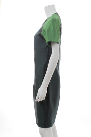 Miu Miu Zip-Front Silk-Satin Dress