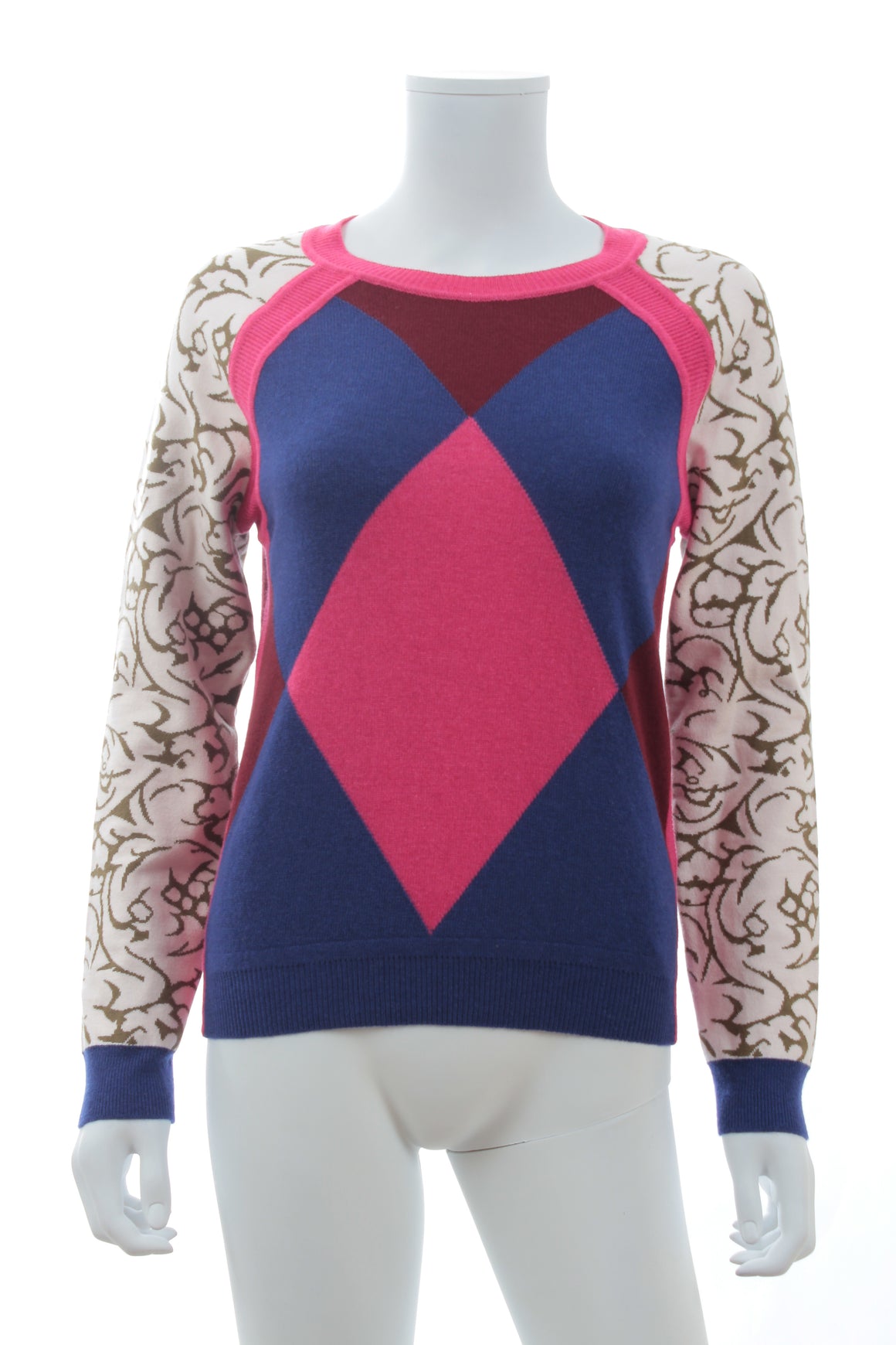 MSGM Wool-Cashmere Blend Colour Block Sweater