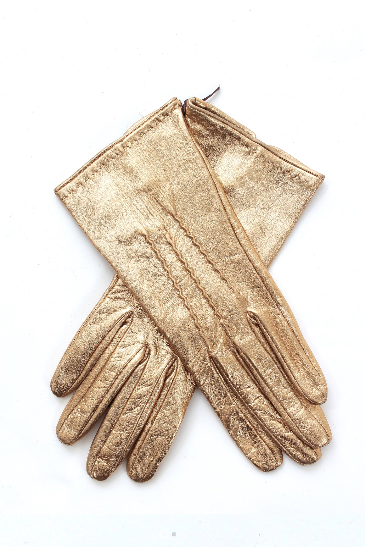 Ermanno Scervino Metallic Leather Gloves