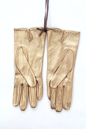 Ermanno Scervino Metallic Leather Gloves