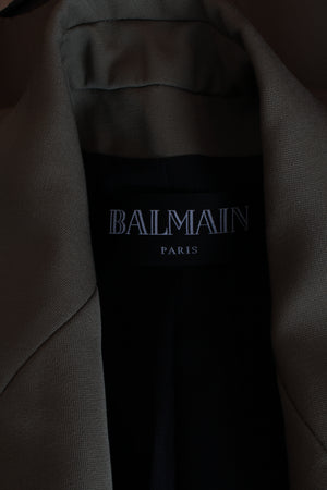 Balmain Signature Double-Breasted Pure Wool Blazer