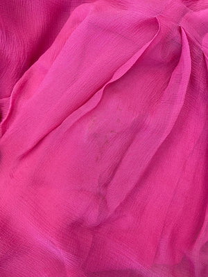 Christian Dior Silk-Chiffon Draped Dress