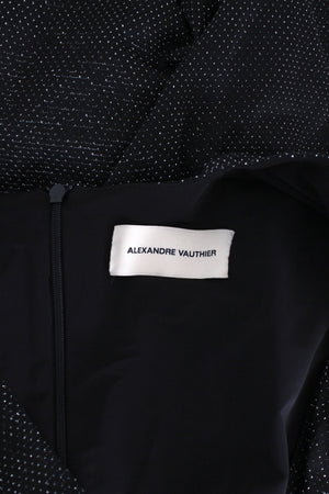 Alexandre Vauthier Draped Asymmetric Glitter Dress