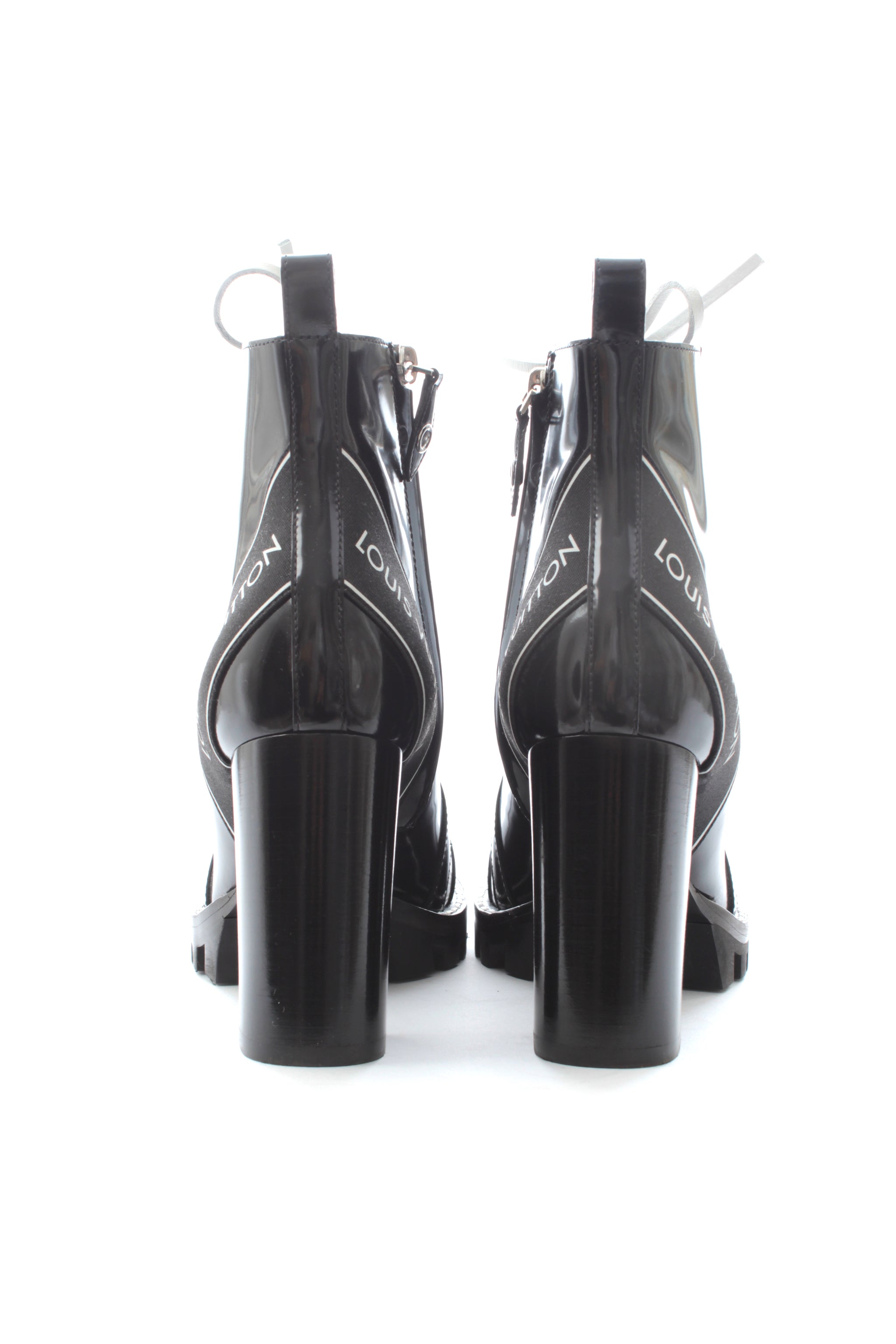 Louis Vuitton Aspen Platform Ankle Boot BLACK. Size 37.0