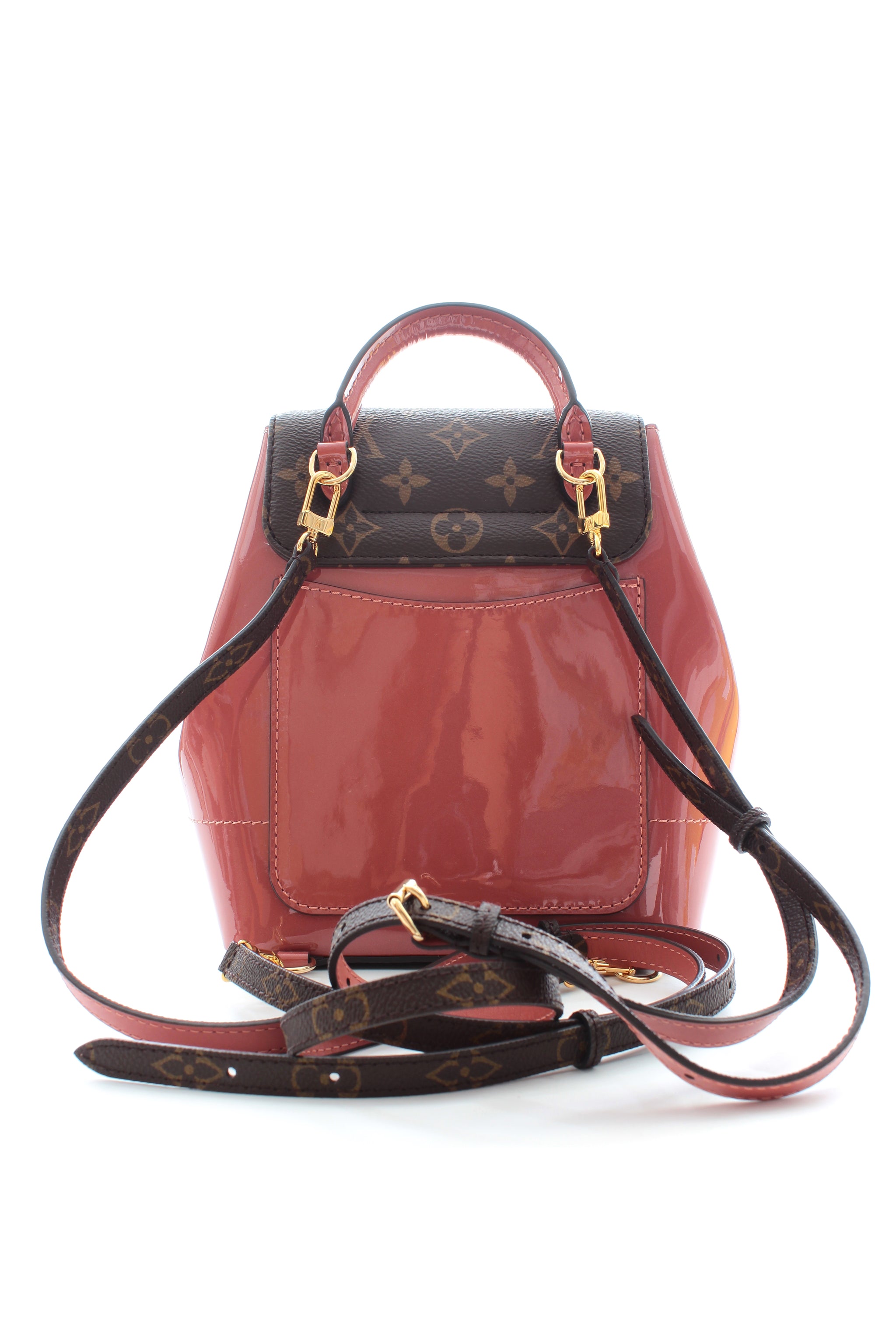 Preloved Louis Vuitton Monogram and Dusty Rose Vernis Hot Springs Mini  Backpack SR2148 071423