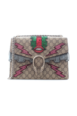 Gucci Dionysus GG Supreme Monogram Embellished Medium Shoulder Bag