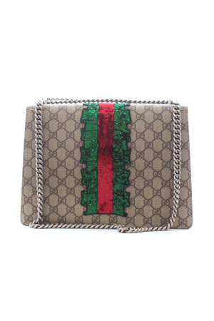 Gucci Dionysus GG Supreme Monogram Embellished Medium Shoulder Bag