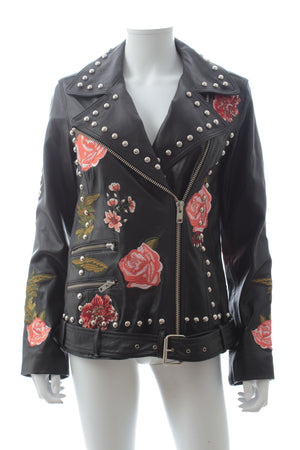 LPA 'Jacket 58' Embroidered Leather Jacket