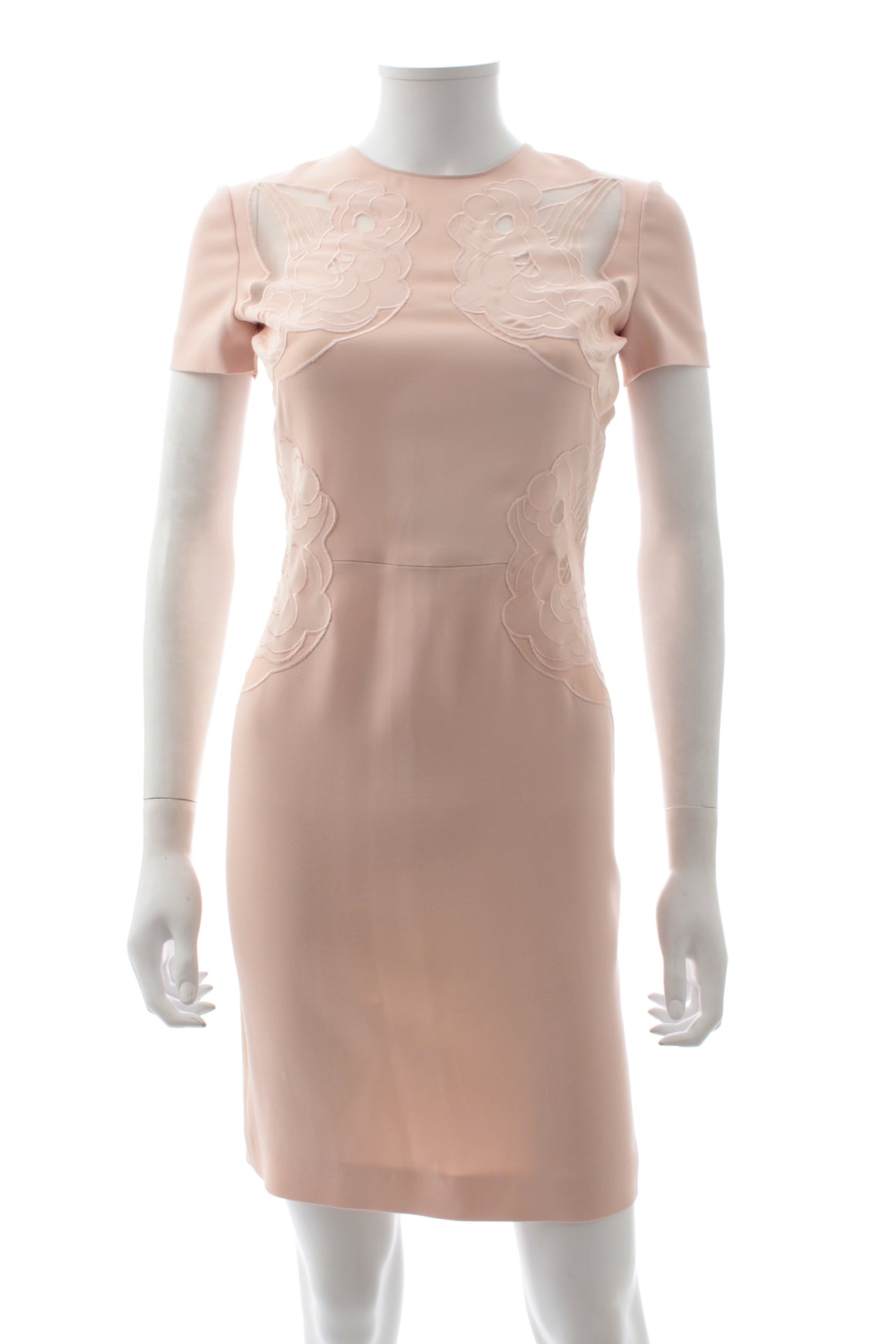 Stella McCartney Embroidered Short Sleeved Crepe Dress