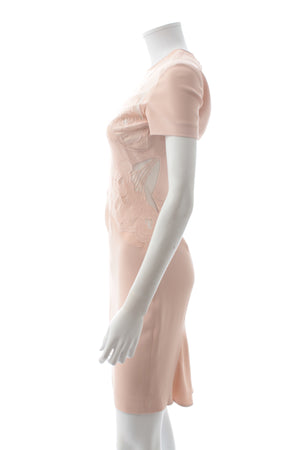 Stella McCartney Embroidered Short Sleeved Crepe Dress