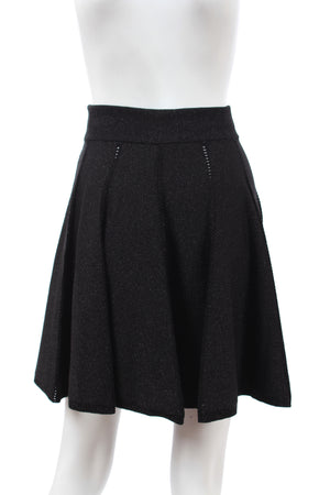 Philipp Plein 'Be My Dream' Lurex-Knit Perforated Mini Skirt