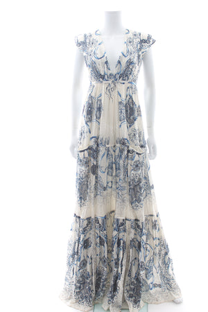 Roberto Cavalli Cotton Printed Maxi Dress