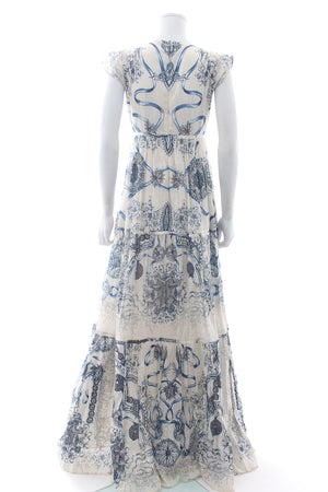 Roberto Cavalli Cotton Printed Maxi Dress