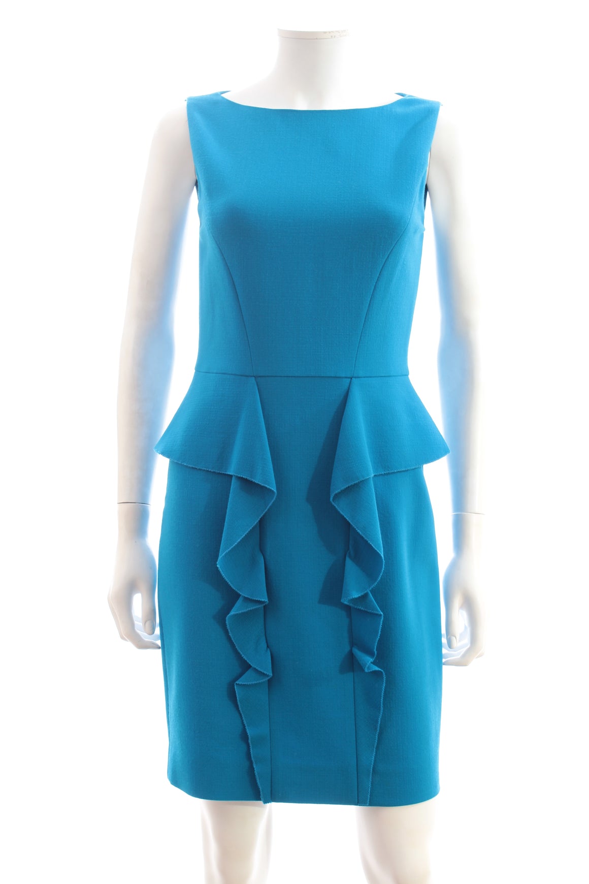 Emilio Pucci Ruffle Detail Wool-Stretch Dress