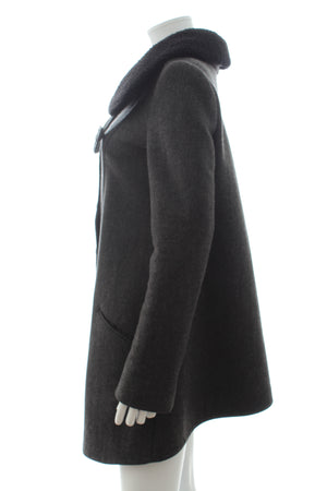 Proenza Schouler Shearling-Trimmed Wool Coat