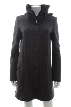 Proenza Schouler Shearling-Trimmed Wool Coat