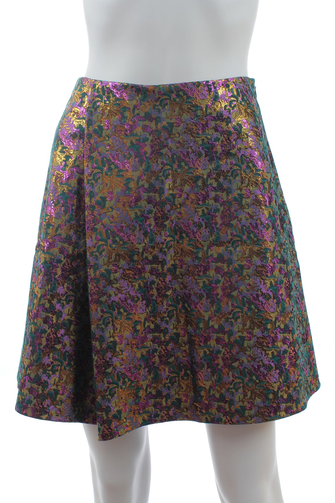 3.1 Phillip Lim Single Pleat Floral-Jacquard A-Line Mini Skirt