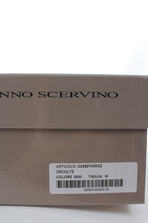 Ermanno Scervino Lace-Trimmed Leather Pumps