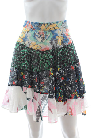 Missoni Floral Print Fine Knit Mini Skirt