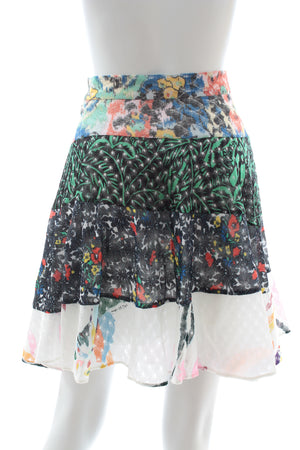 Missoni Floral Print Fine Knit Mini Skirt