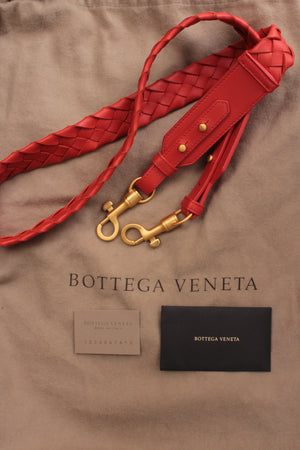 Bottega Veneta Intrecciato Leather Flap Shoulder Bag
