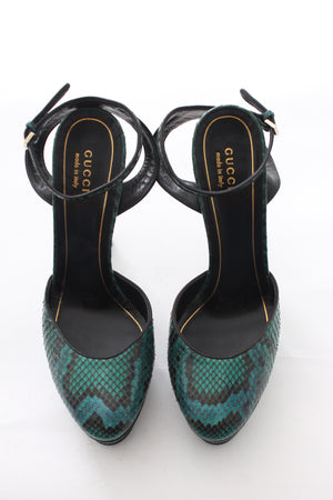 Gucci 90th Anniversary Runway Huston Python Platform Pumps - Rare